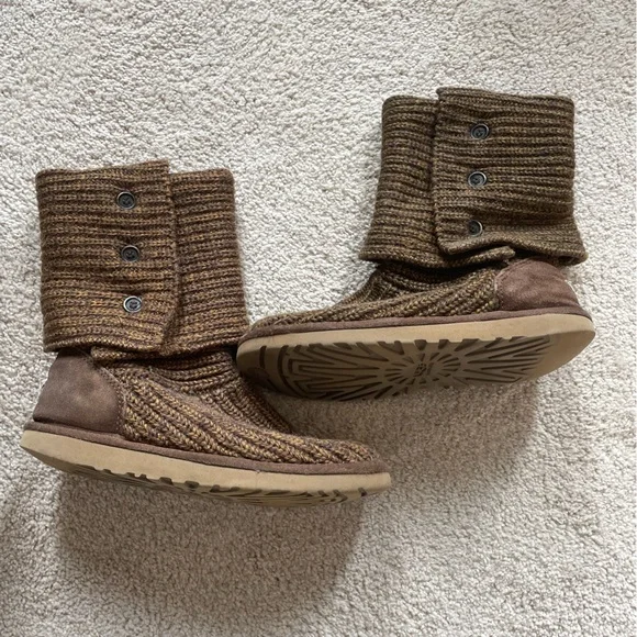 Brown Knit UGGs Women’s size 8 - Picture 5 of 16